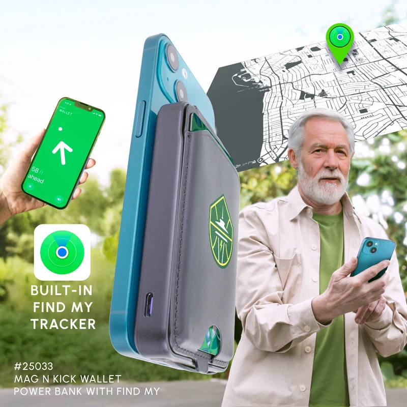 Mag-N-Kick™ Wallet Power Bank with Find My 1