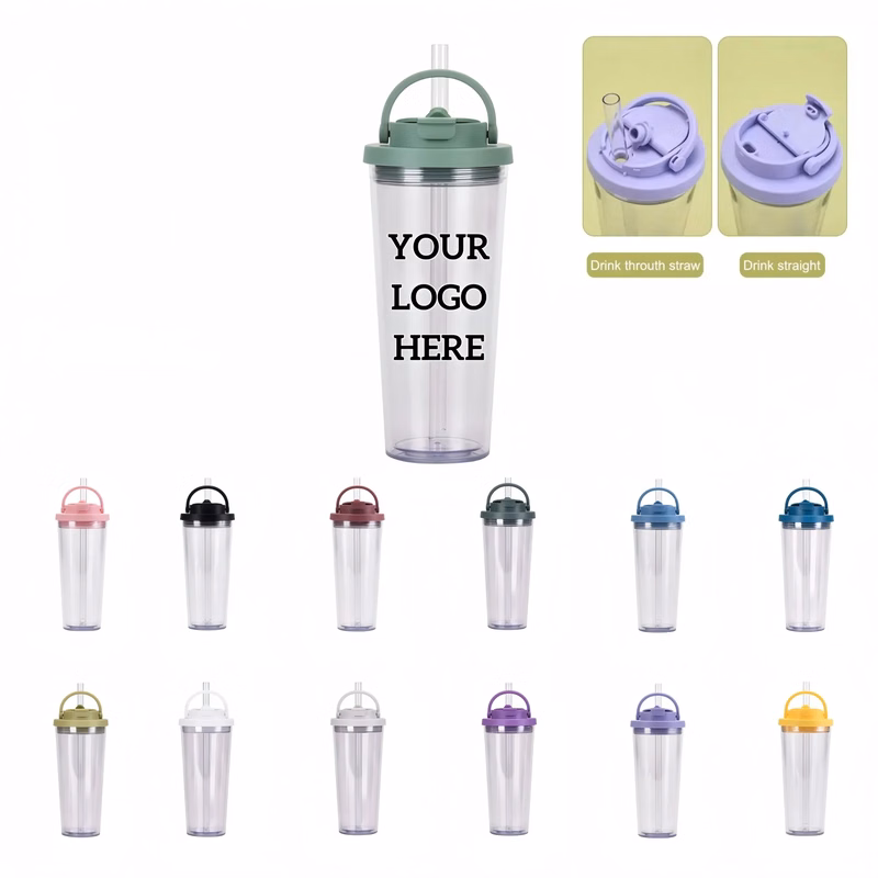 24oz Boba Tumbler with Lid and Straw