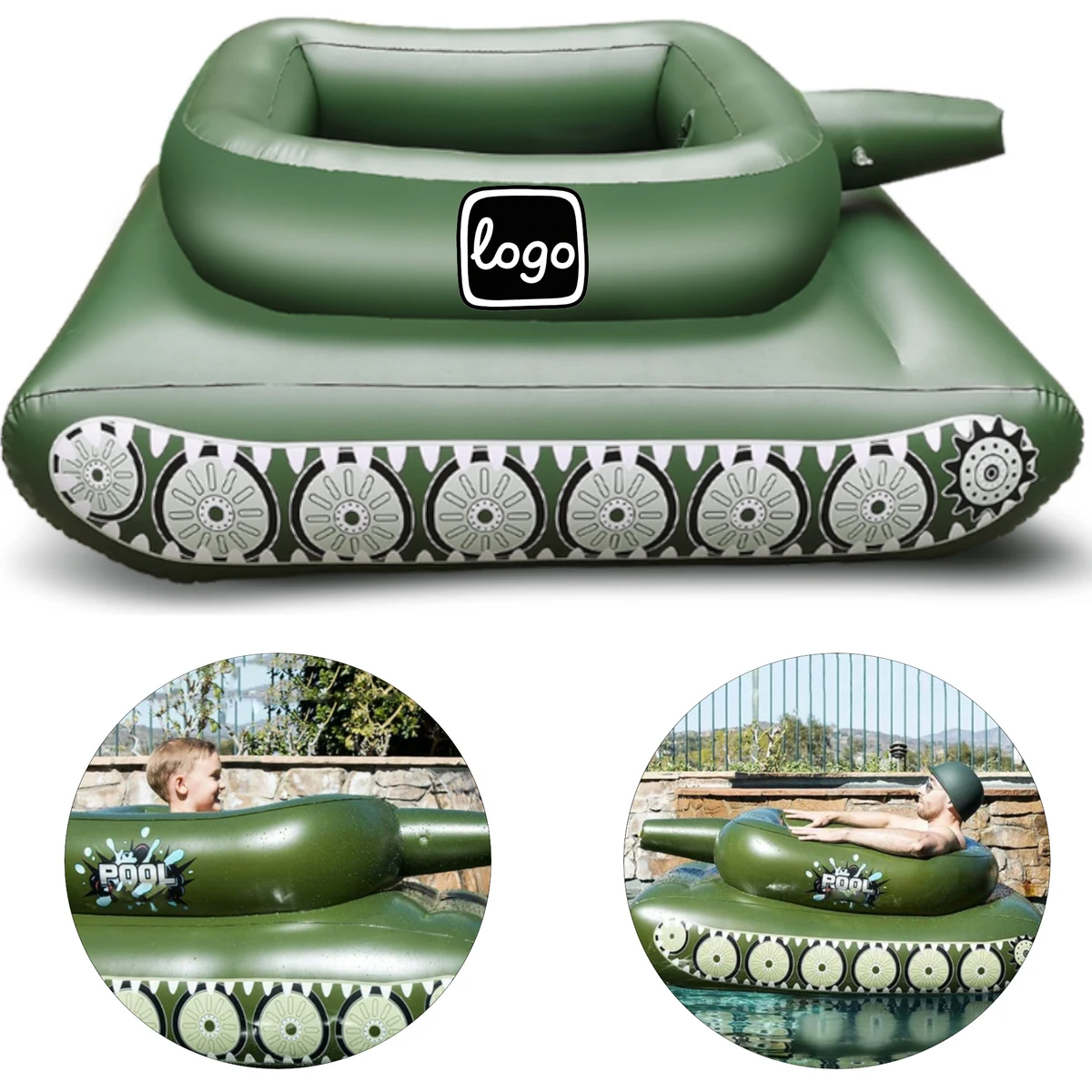 ?Inflatable Water Blast Tank Pool Float 1