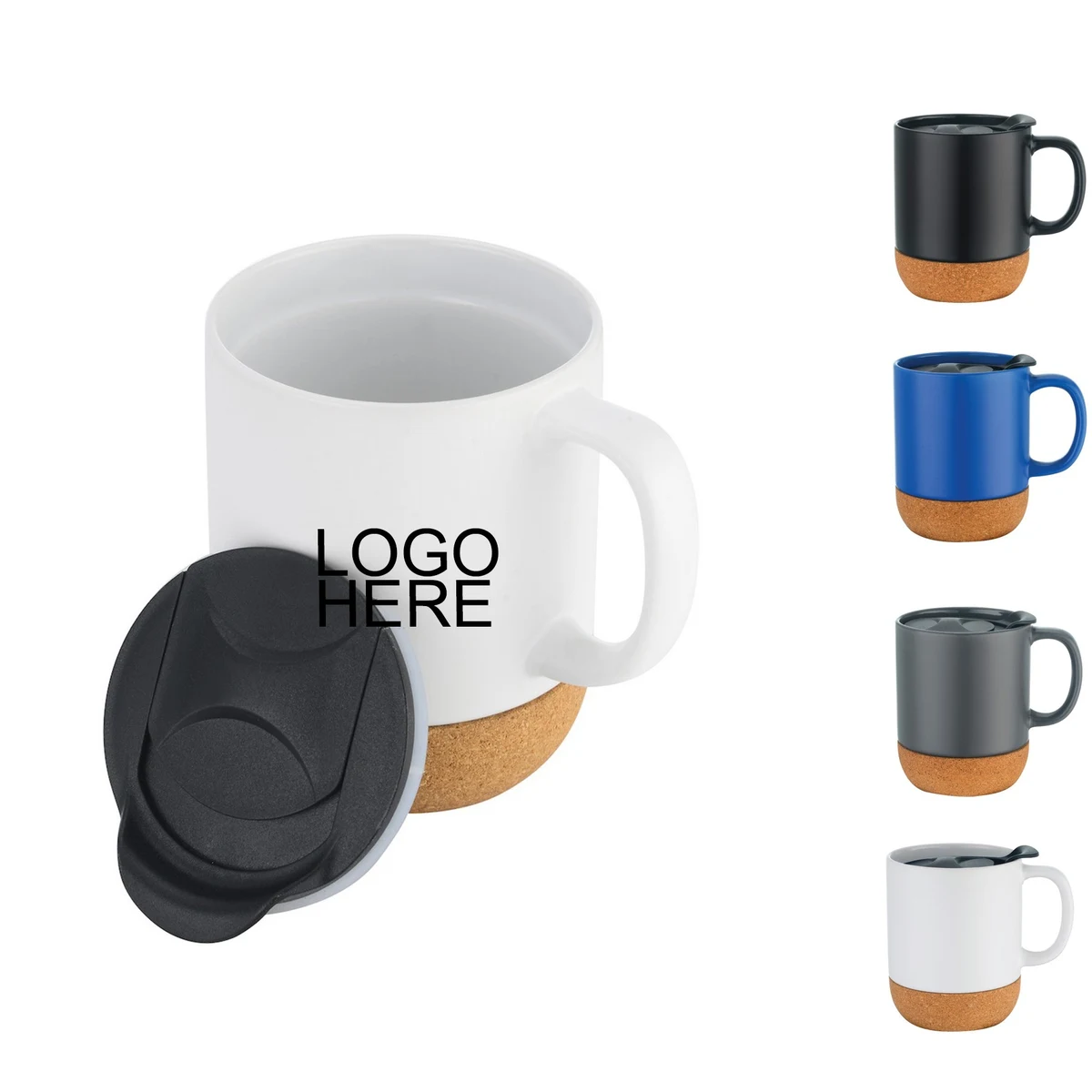 Insulated Cork Bottom Ceramic Coffee Mug 12Oz 1