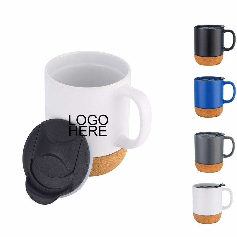 Insulated Cork Bottom Ceramic Coffee Mug 12Oz