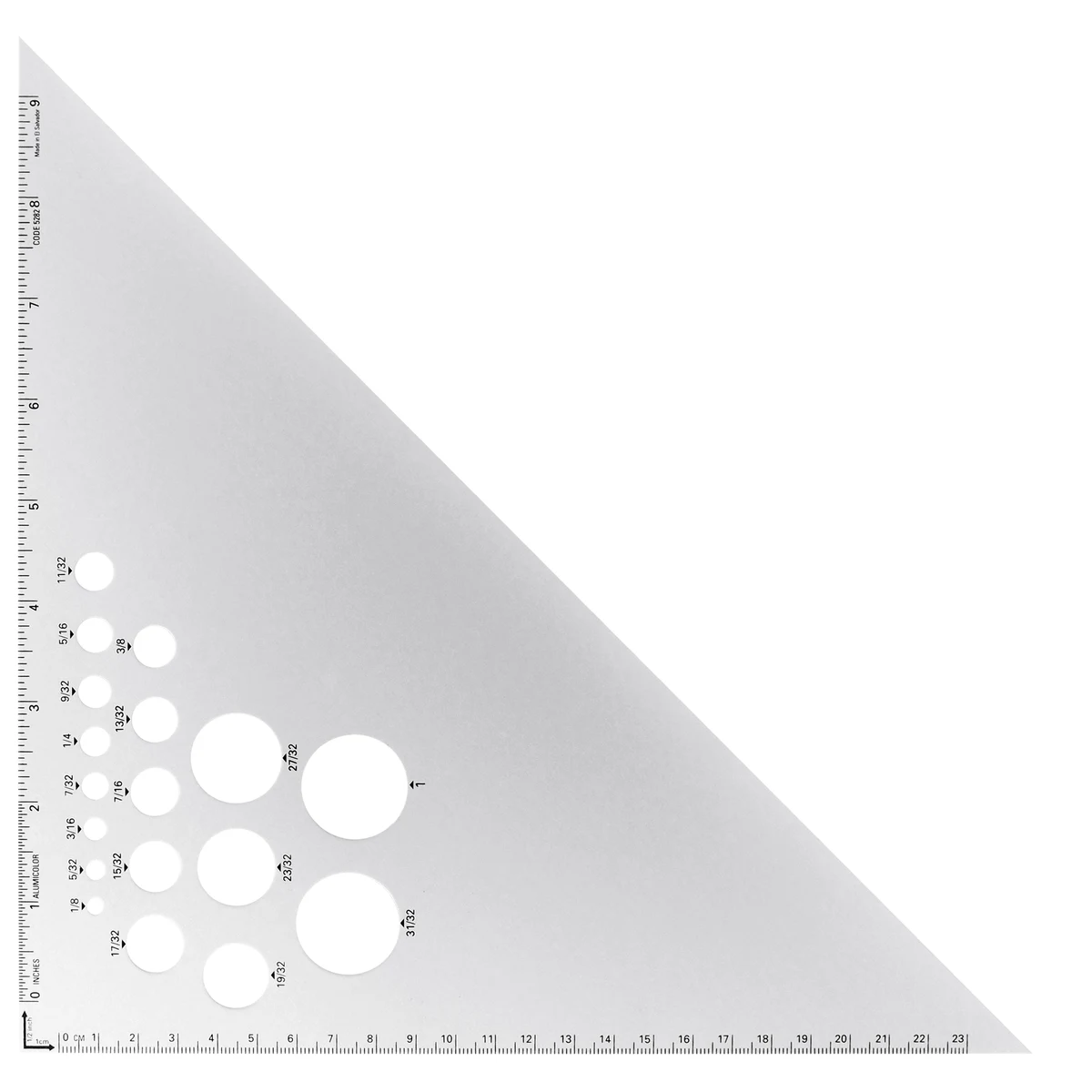 10" 45/90 Degree Aluminum Drafting Triangle 1