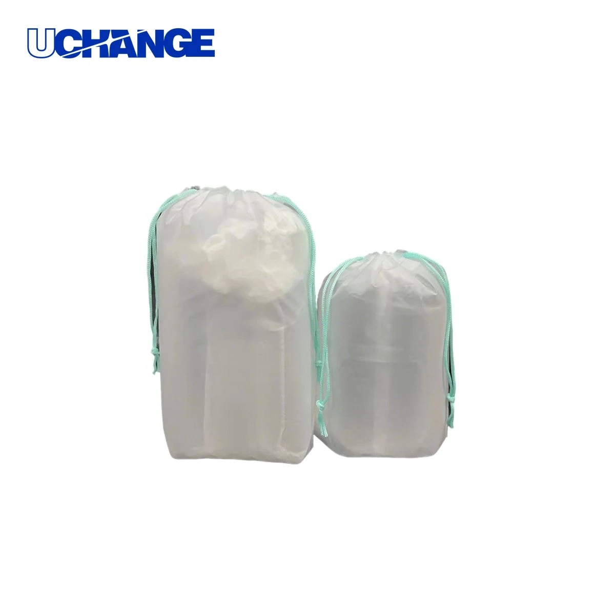 PE Transparent Drawstring Bag Organizer for Towels and Scarves 11.8L 1