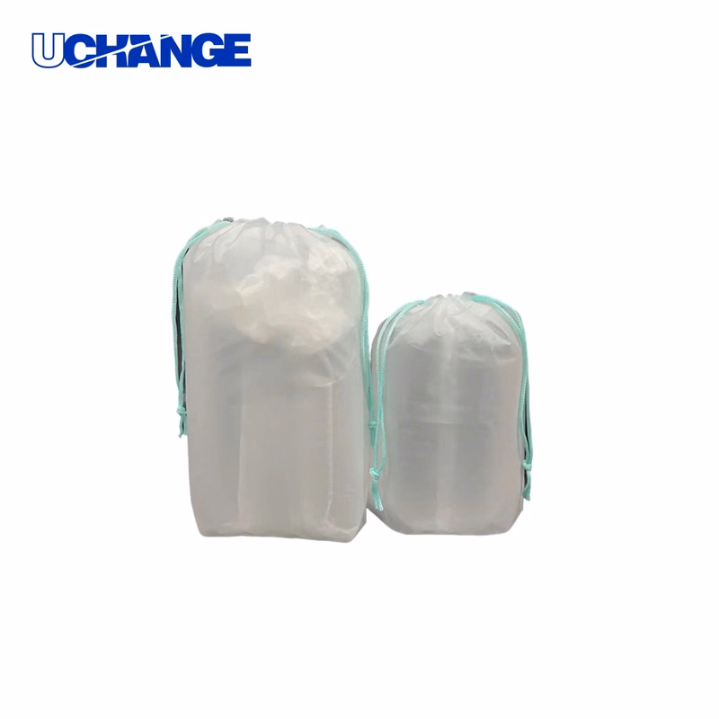 PE Transparent Drawstring Bag Organizer for Towels and Scarves 11.8L