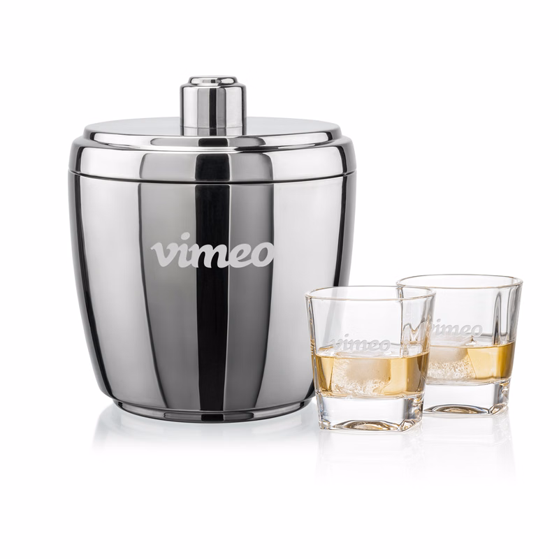 Pescara Ice Bucket & Kansas On-the-Rocks Set