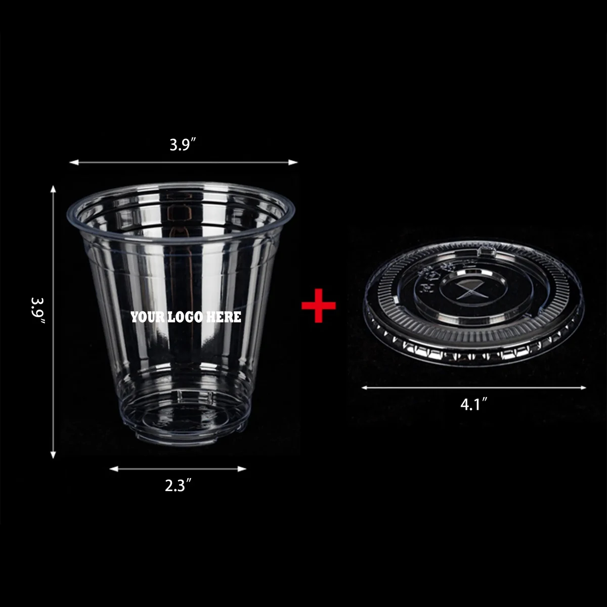 12oz Disposable Clear Milk Tea Coffee Drink Cup MOQ 100PCS 1