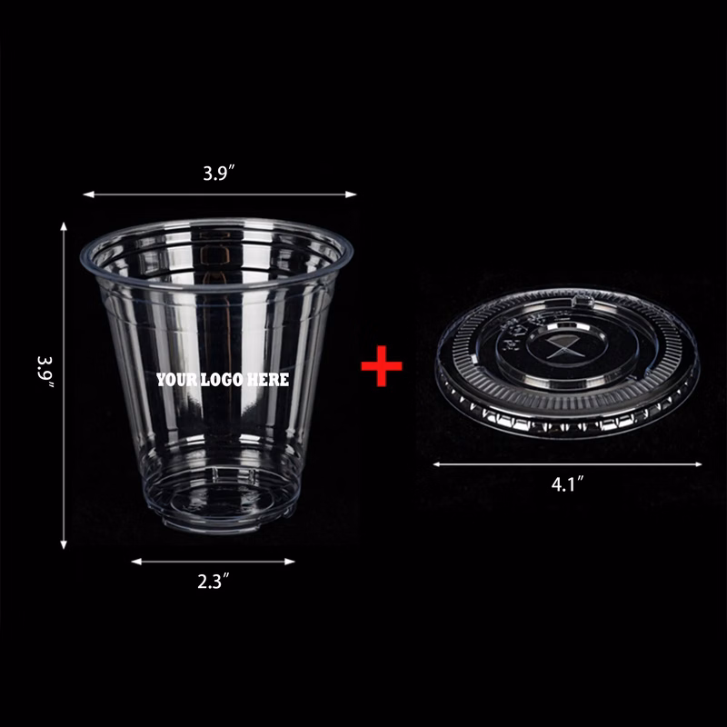 12oz Disposable Clear Milk Tea Coffee Drink Cup MOQ 100PCS