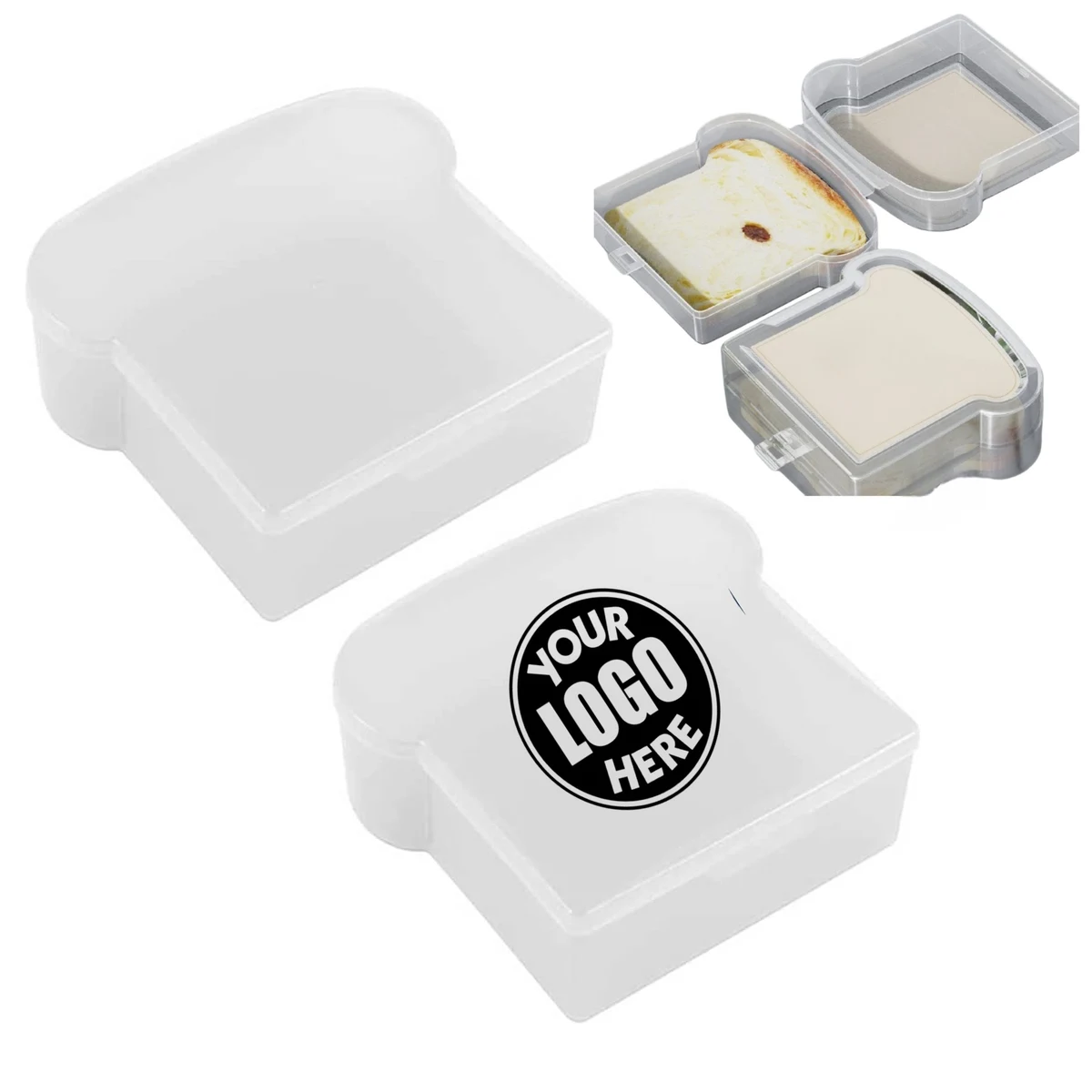 Toast Shaped Sandwich Box Resuable Lunch Prep Box 1