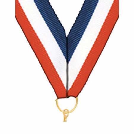0.875" x 30" Red/White/Blue Snap Clip Stock Ribbon
