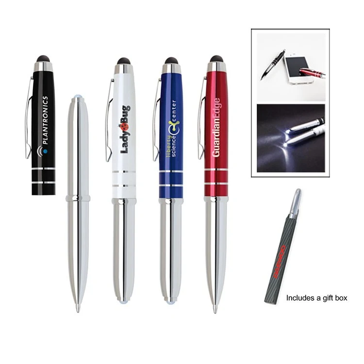 Ipad/Iphone stylus with LED and ballpoint pen 1