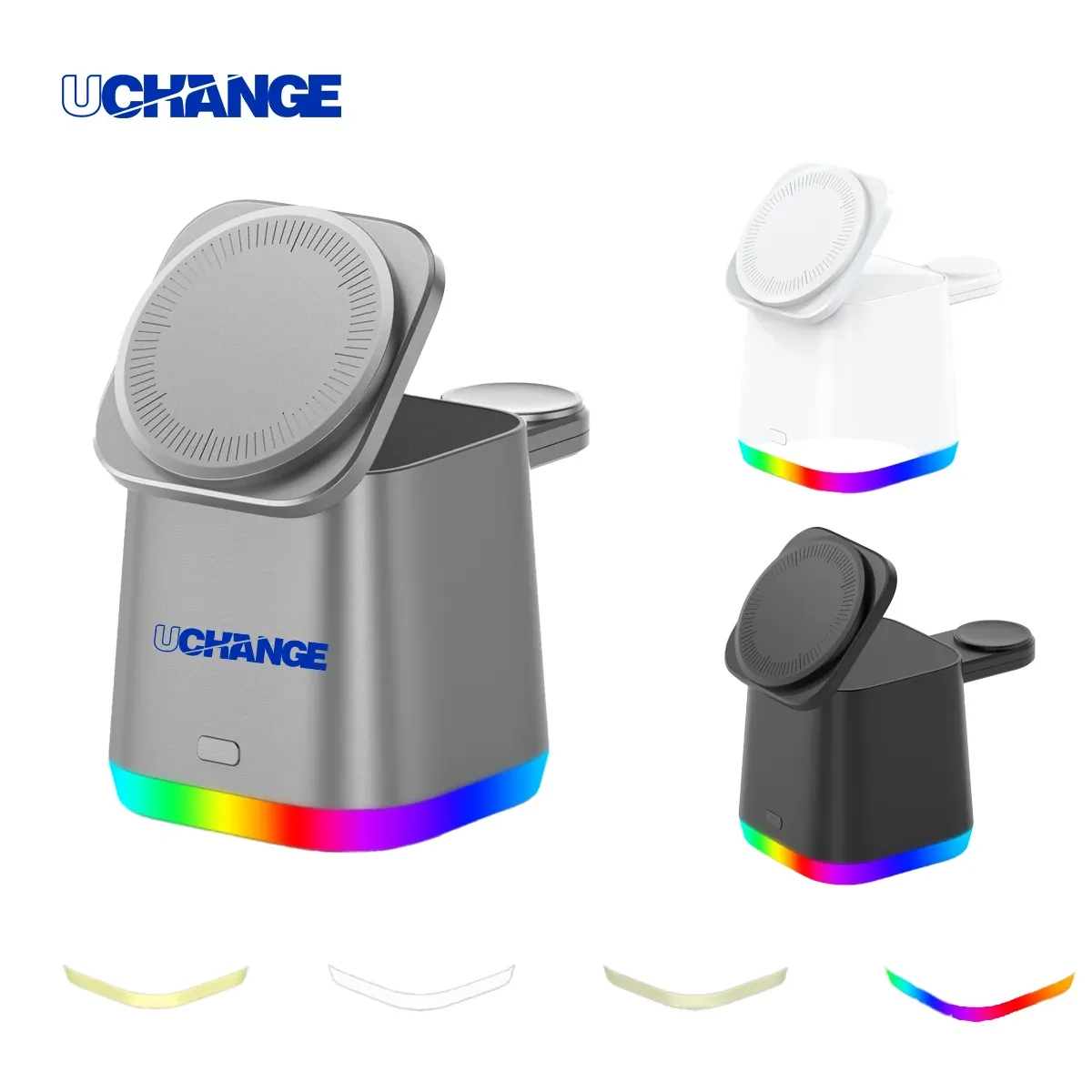 RGB Light 4 In 1 Foldable MagSafe Wireless Charger 1
