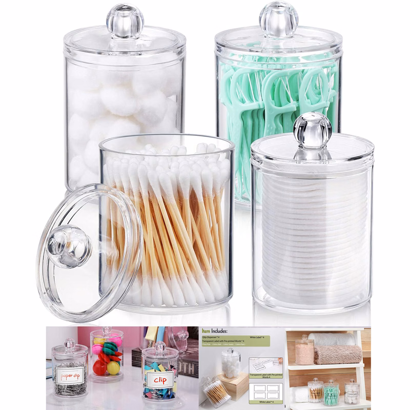 Qtip Holder Dispenser for Cotton Ball