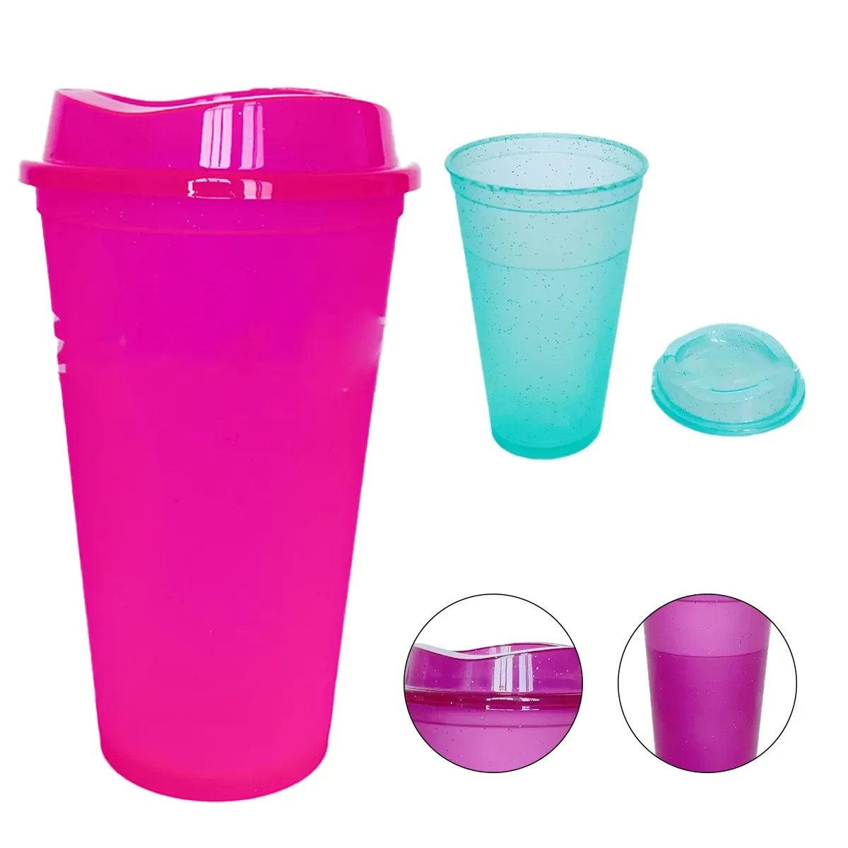 16 Oz. Plastic Shaker Cup With Flip Lid In Assorted Colors 1
