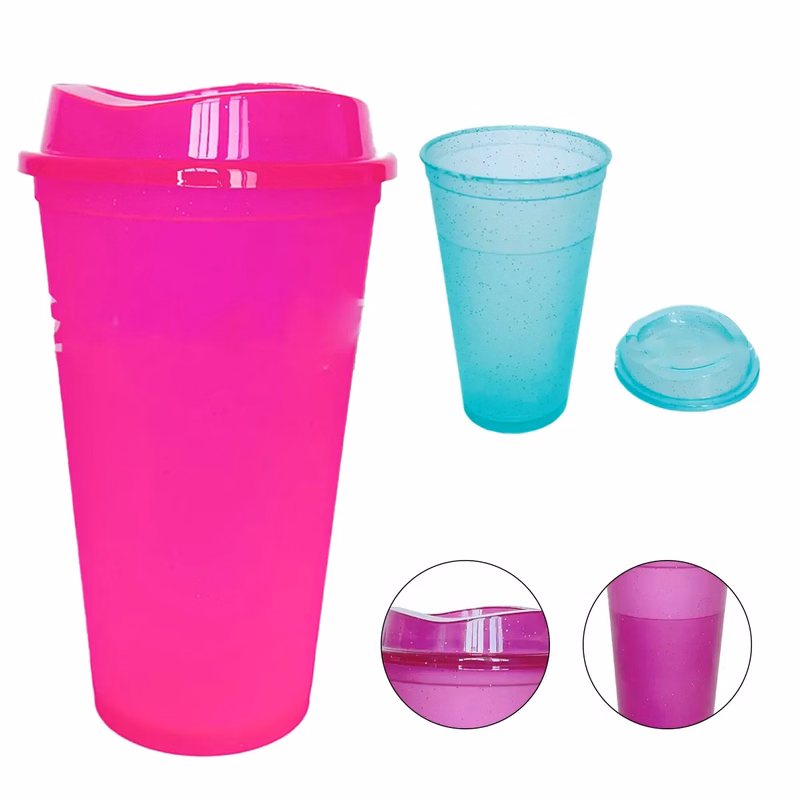 16 Oz. Plastic Shaker Cup With Flip Lid In Assorted Colors