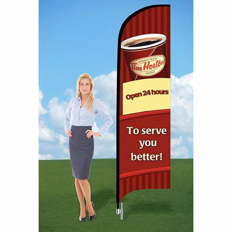 8ft Advertising Flag with Ground Stake-Double