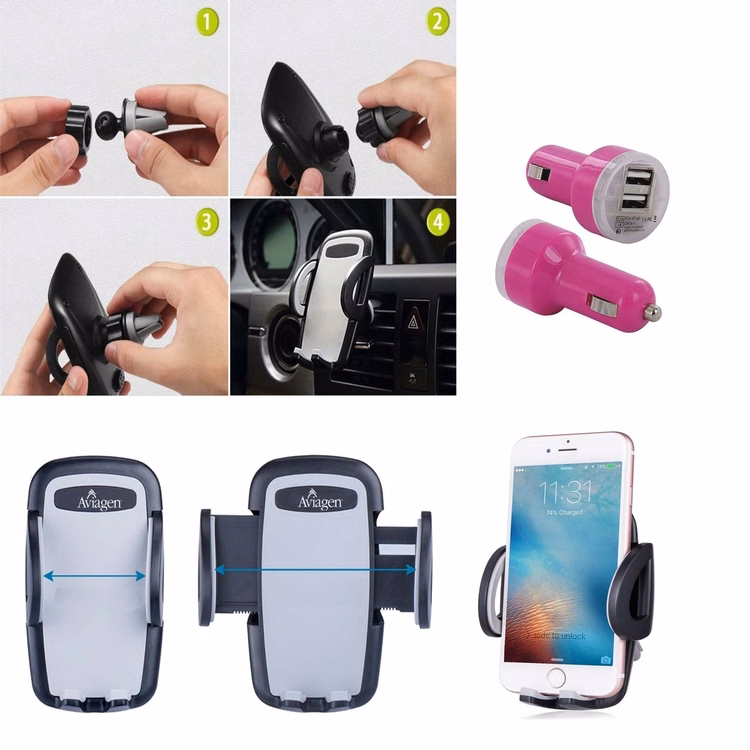 iBank ® Car Phone Holder compatible with iPhone, Galaxy & More