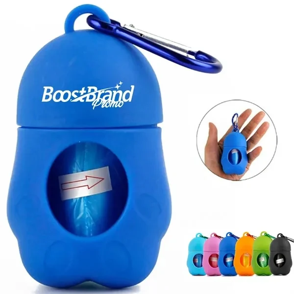 Custom Plastic Pet Waste Bag Dispenser with Carabiner — Leash-Clip Dog Care Accessory 1