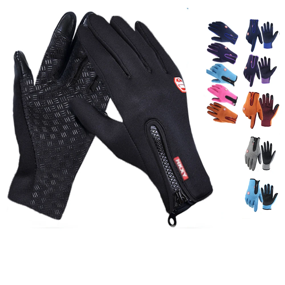 Touch Screen Waterproof Zipper Riding Gloves 1