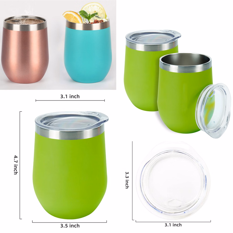 12oz Insulated Wine Tumbler with Lid