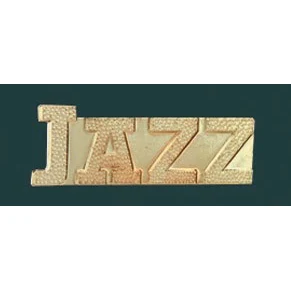 Jazz Metal Chenille Letter Insignia Pin 1