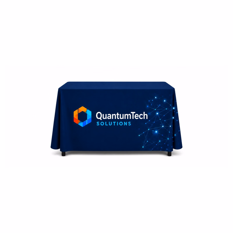 4' Liquid Repellent Table Throw, Full Color Front Panel