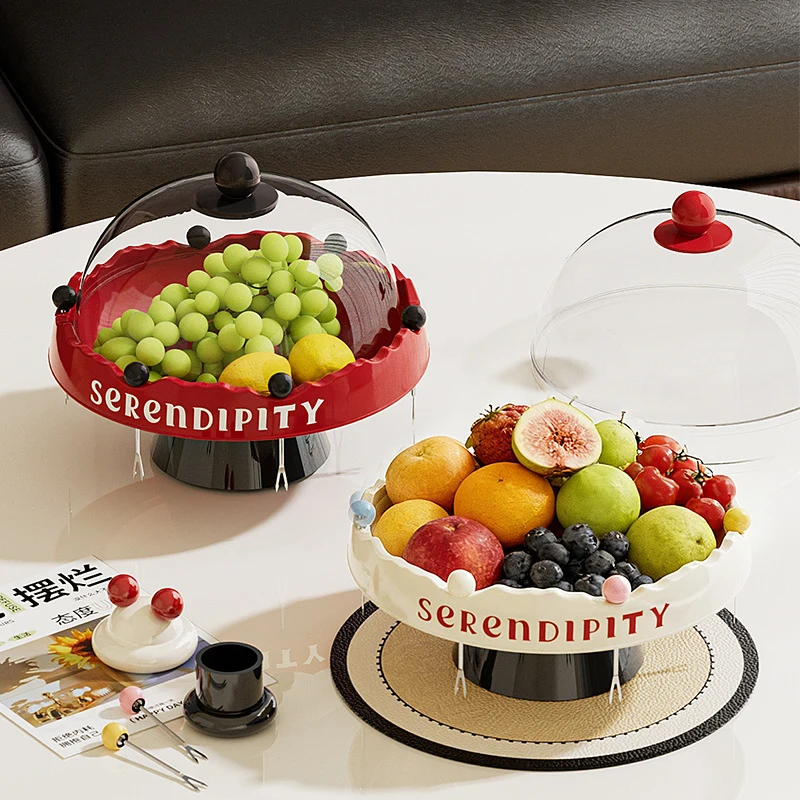 Divided Serving Tray with Lid Handle 1