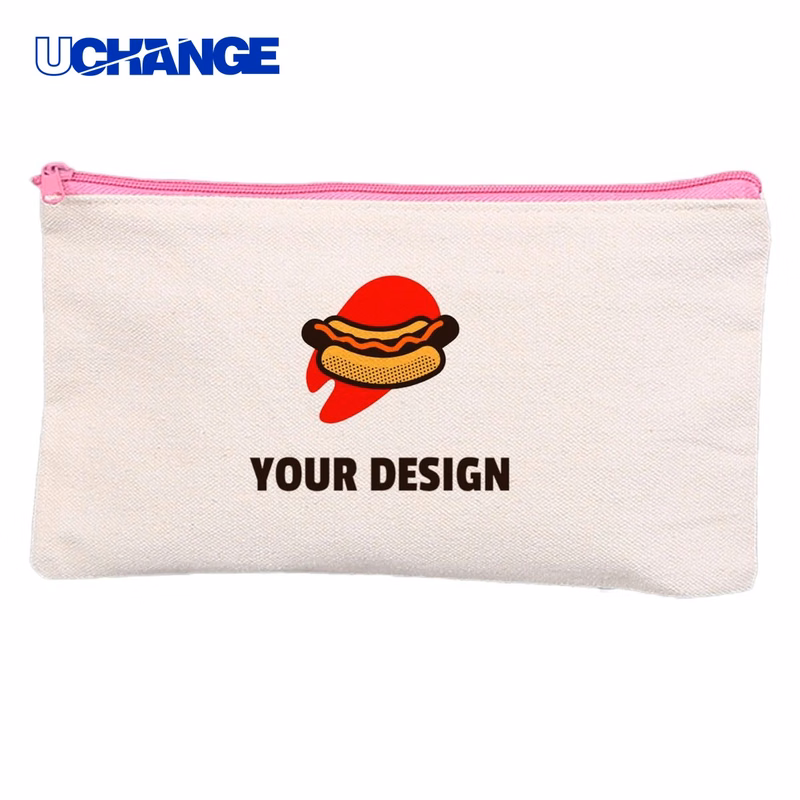 Travel Cotton Canvas Zipper Pouch Organizer with Full Color Print
