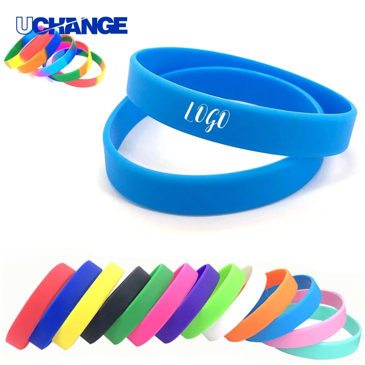 Solid Color Silicone Wristband (1/2" Wide) 1