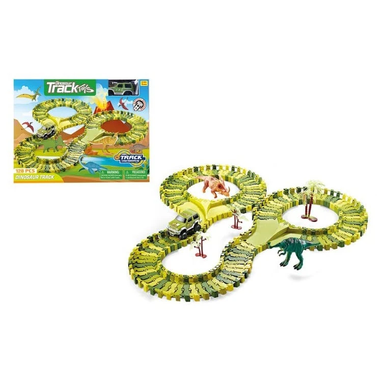 Dinosaur Track Toy Sets - 24.5" 128 Pieces 1
