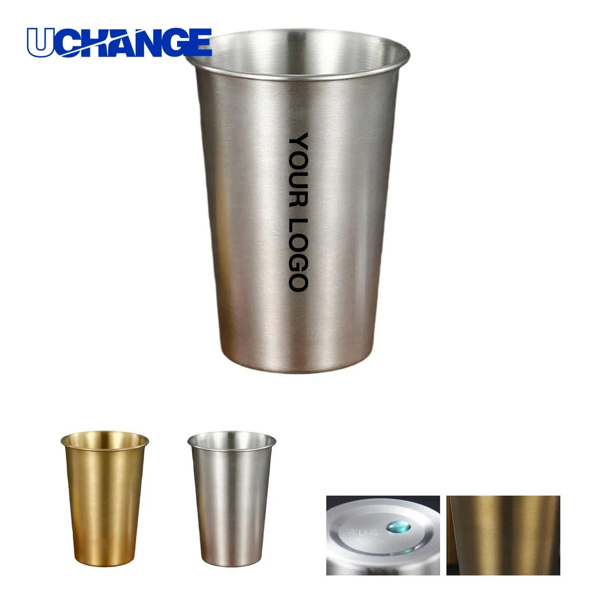 Stainless Steel Drinking Glass Drinkware Compact for Wine and Soda 1