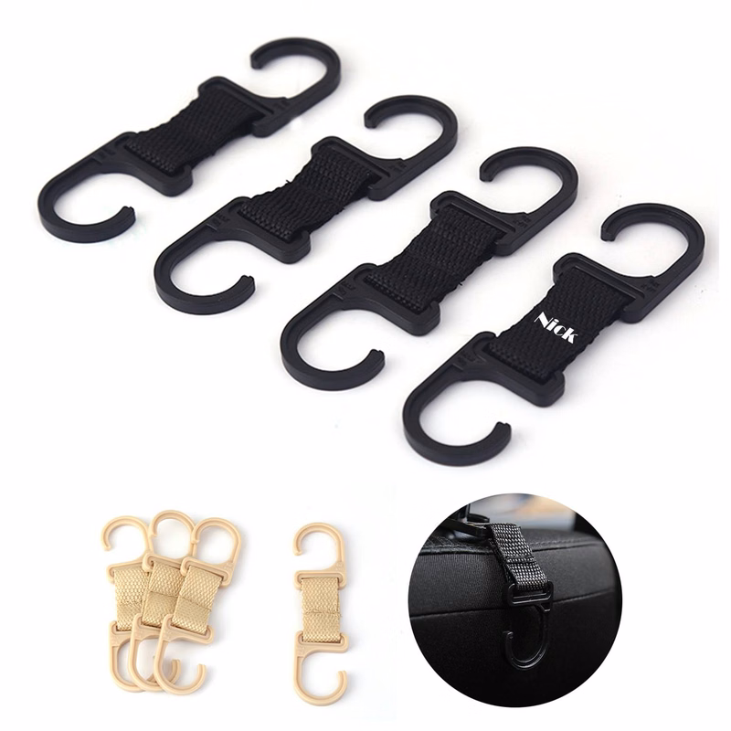 4pcs Car Plastic Automotive Trash Bag Hooks