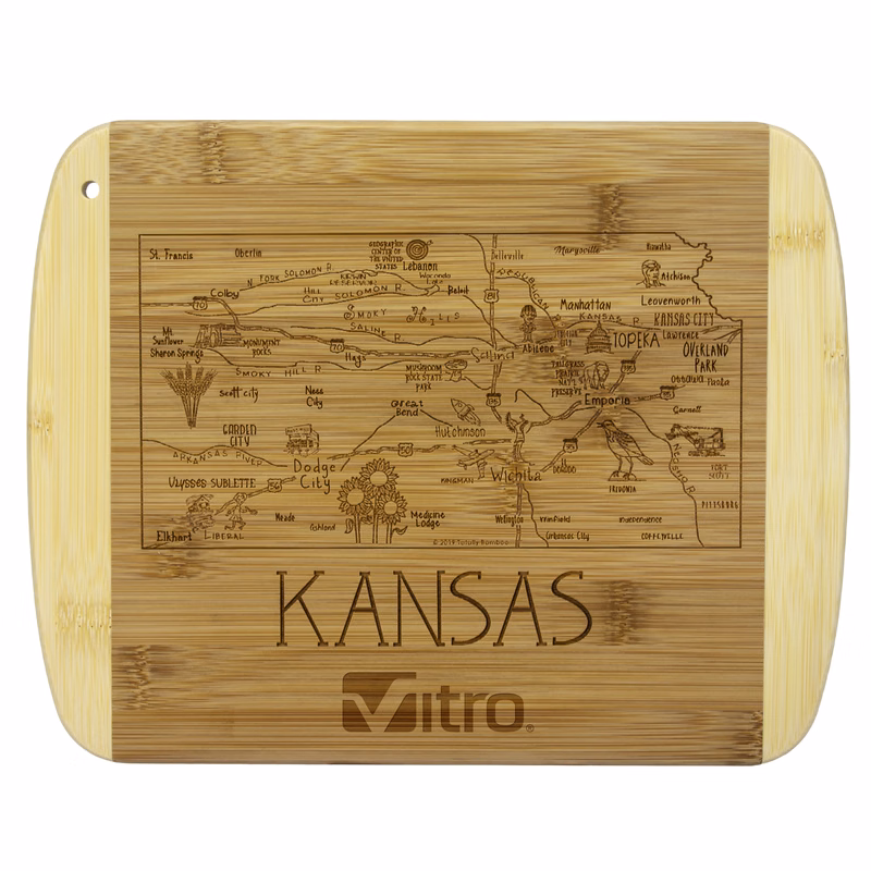 A Slice of Life Kansas Serving & Cutting Board