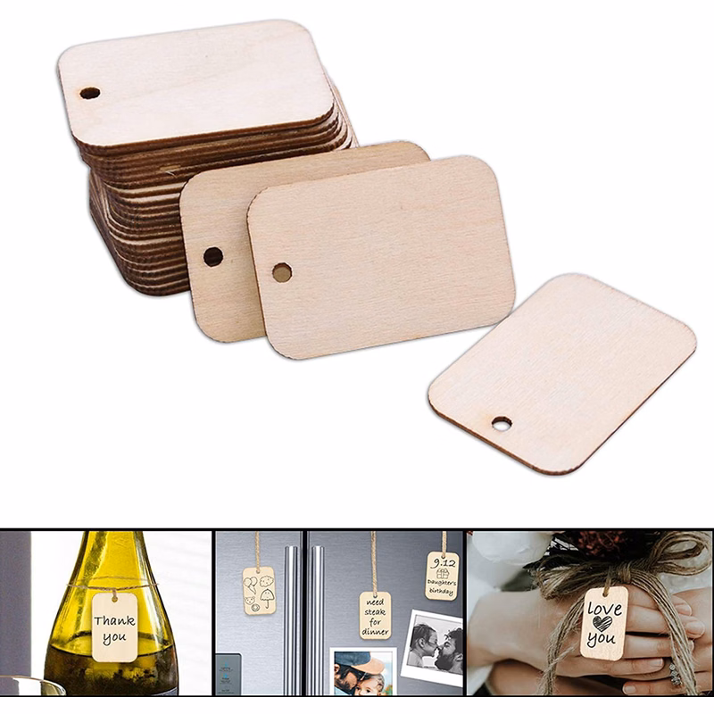 wooden pendant tag