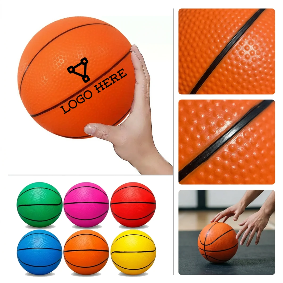 Mini Textured Rubber Basketball 1