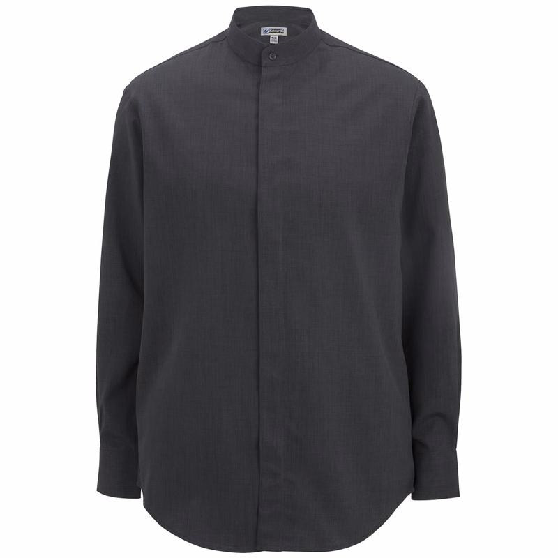 Mens Batiste Banded Collar Shirt