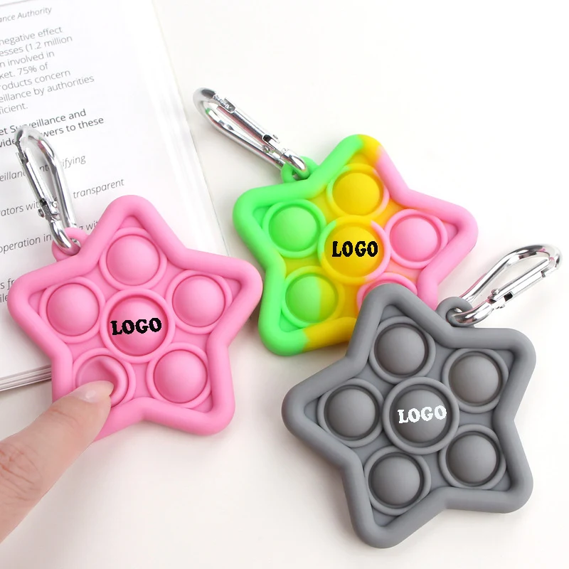 2 in 1 Stress Relief Popper Keychain 1