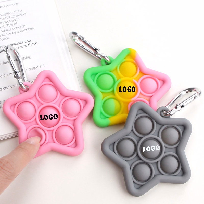 2 in 1 Stress Relief Popper Keychain