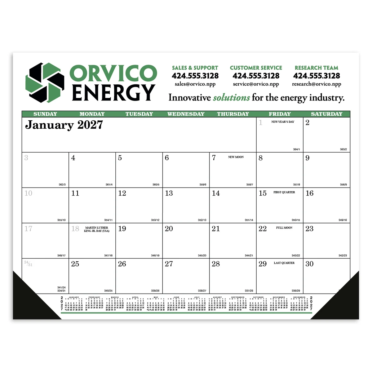 Skinner & Kennedy® Desk Pad Calendar 1