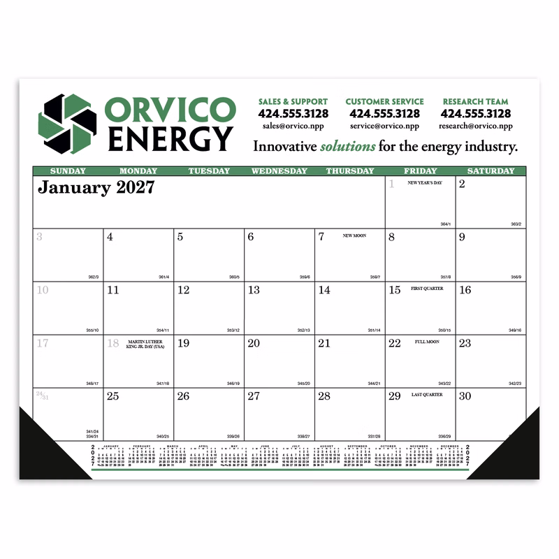 Skinner & Kennedy® Desk Pad Calendar