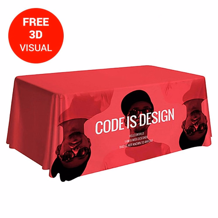 Premium 6' Table Throw 4-Sided (Full-Color Full Bleed)