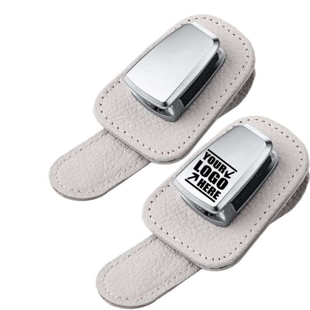Leather Visor Glasses Clip And Card Holder 1