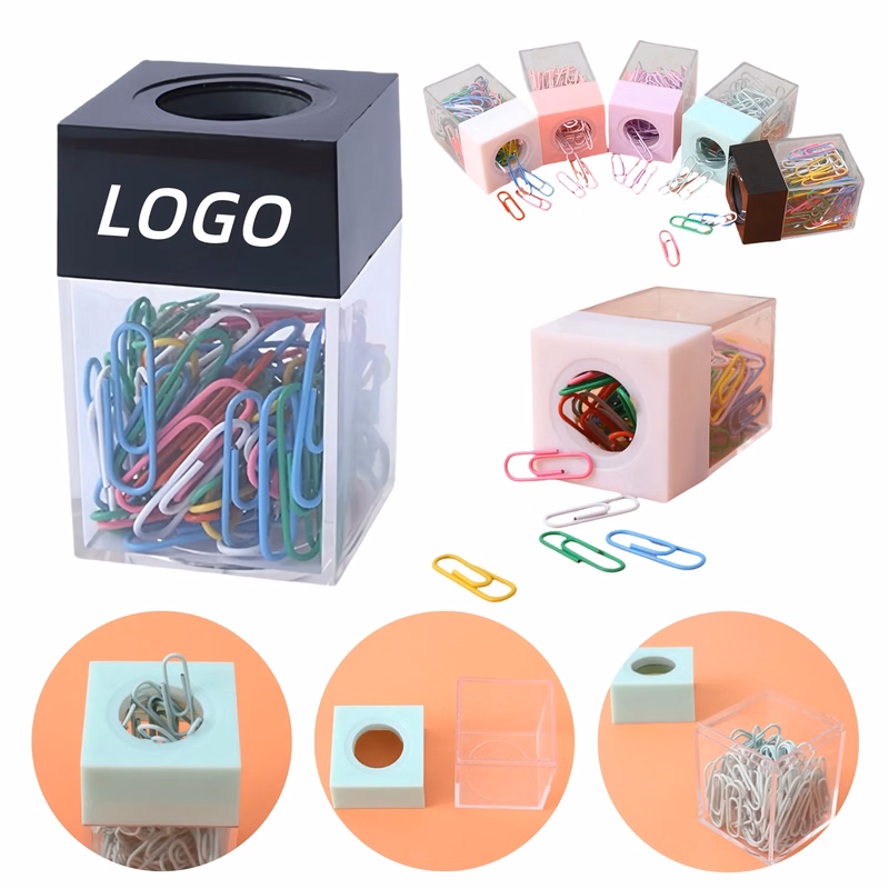 Paperclip Storage Case with Magnetic Top
