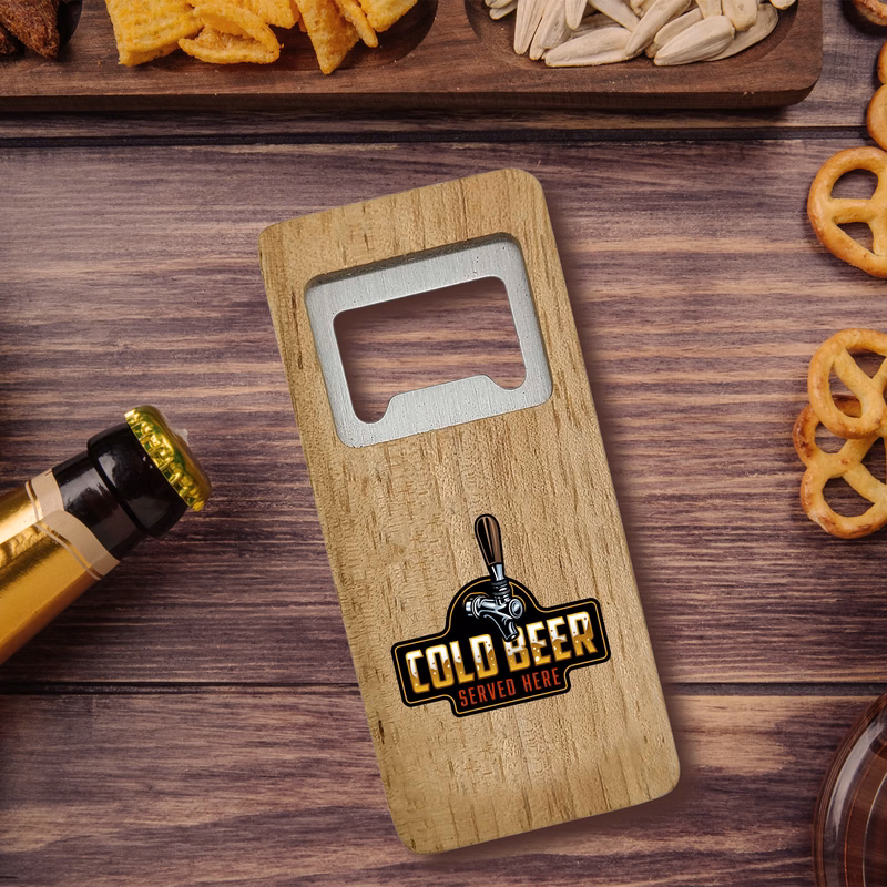 Bamboo Bottle Opener - Rectangular