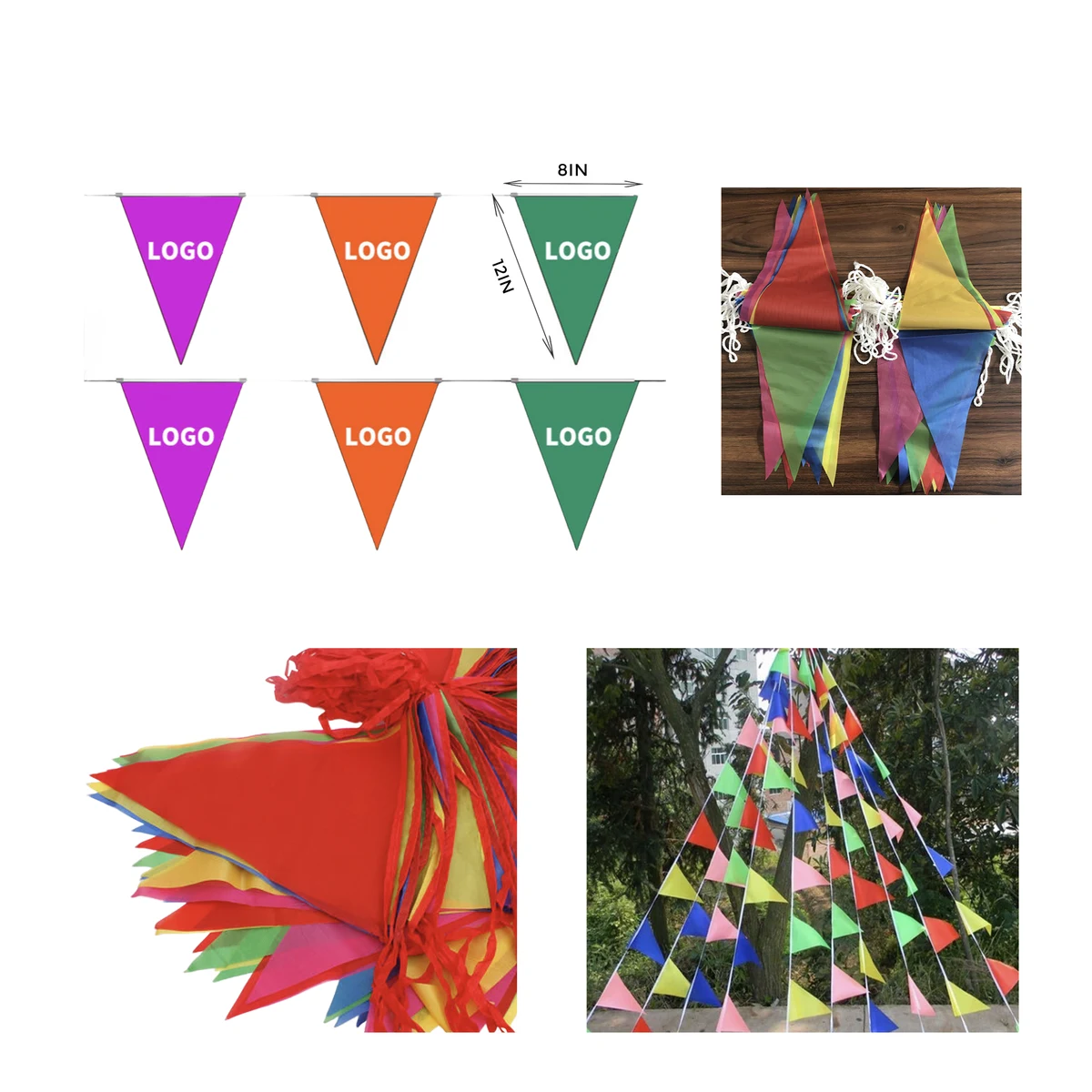 MOQ 10 PCS Eye - Catching Full Color Advertising Pennant 1