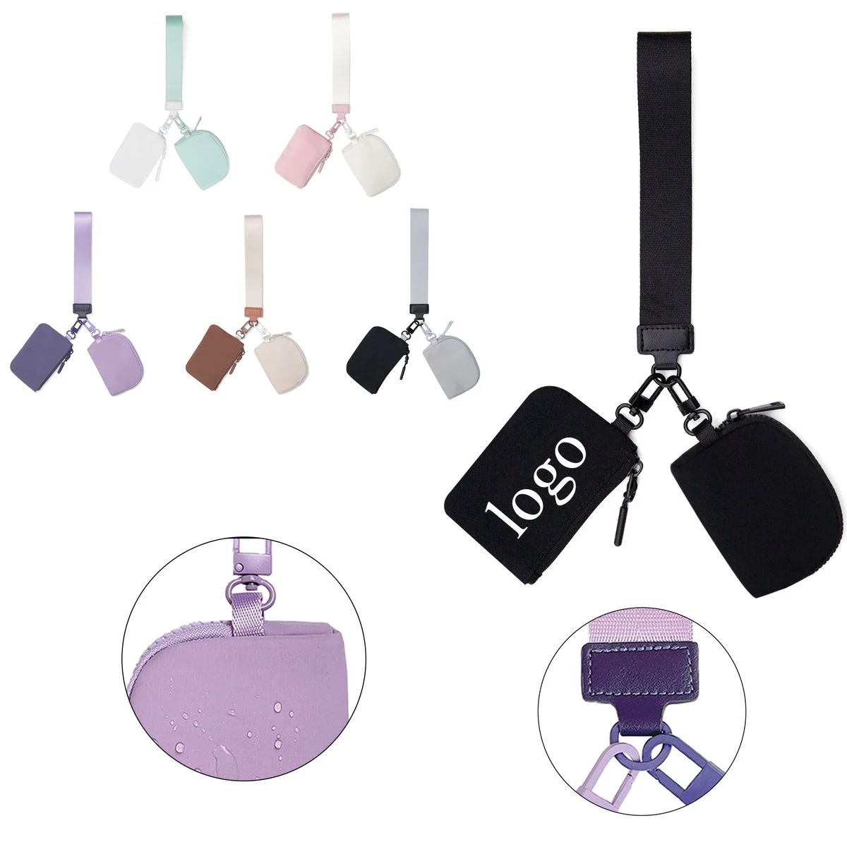 Stylish Wristlet Keychain With Dual Pouches 1