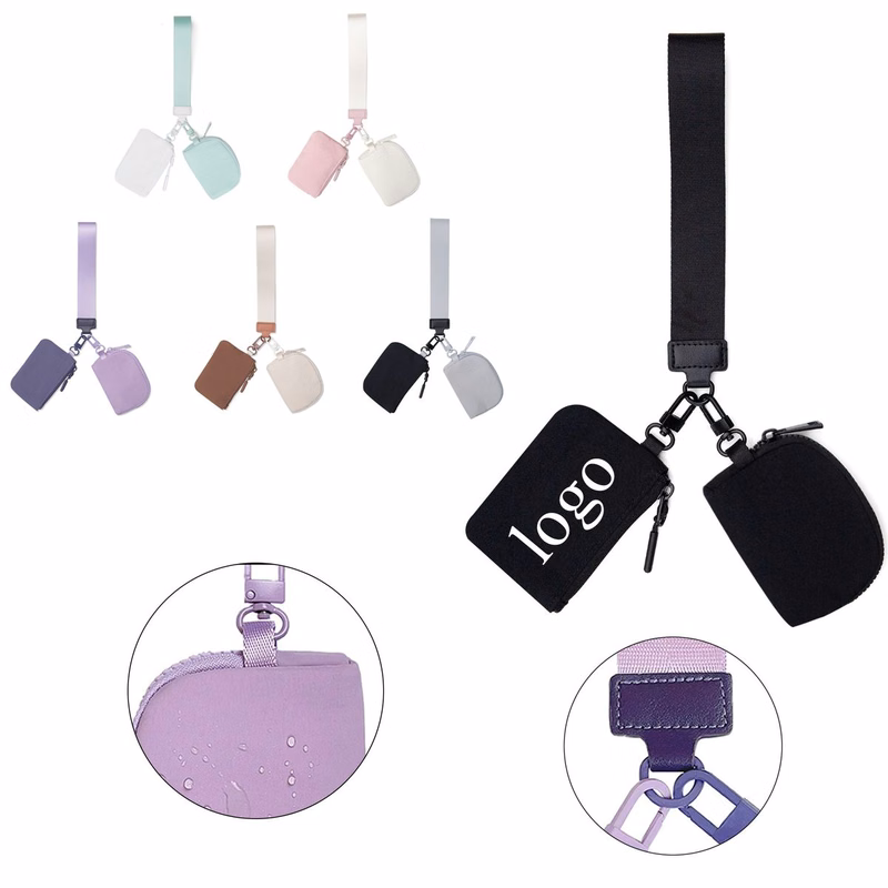 Stylish Wristlet Keychain With Dual Pouches