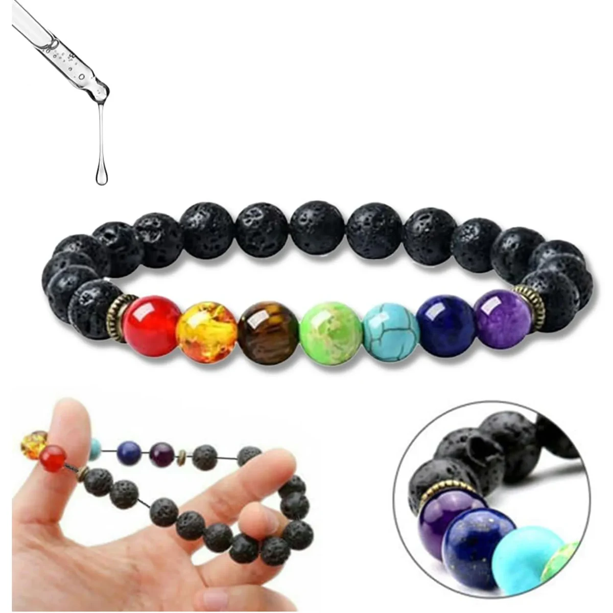 Adjustable Beaded Natural Stone Bracelet 1