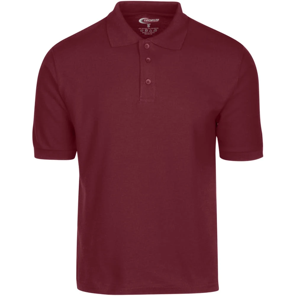 Men's Polo Shirts - Burgundy Size 2XL 1