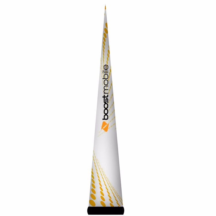 AirePin™ LED Inflatable Column, Cones_White Boost Mobile - 7.5'H
