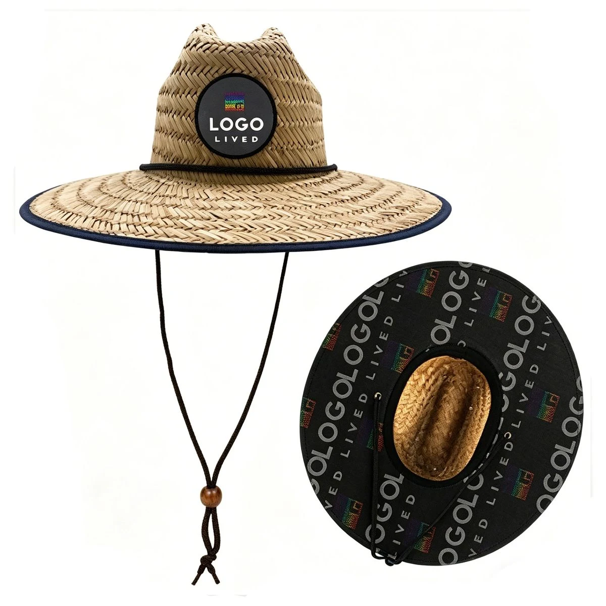 Summer Cowboy Straw w/Underbrim and Patch 1
